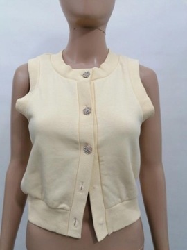 O4B217*ЖЕЛТЫЙ КЛАССИЧЕСКИЙ ЖИЛЕТ, ХЛОПОК 36 S A01