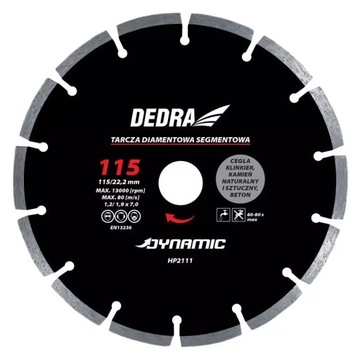 Tarcza diamentowa do glazury DEDRA HP2114 180mmx22,2mm Dynamic