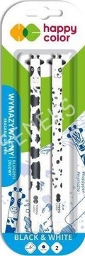 DŁUGOPIS WYMAZYWALNY BLACK&WHITE 0.5MM NIEB. 2SZT