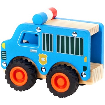 POJAZD AUTO AUTKO DREWNIANE POLICJA SAMOCHÓD