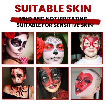 Красная краска для тела красного цвета, долговечная, легко поддается топору