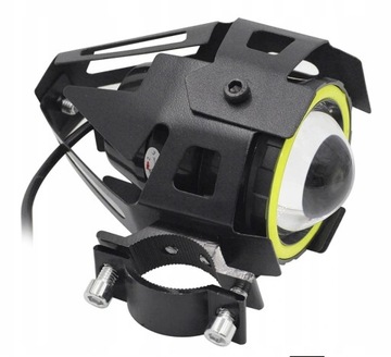 2x ГАЛОГЕННЫЕ МОТОЦИКЛОВЫЕ ЛАМПЫ, КОЛЬЦЕВЫЕ СВЕТОДИОДНЫЕ ФАРЫ