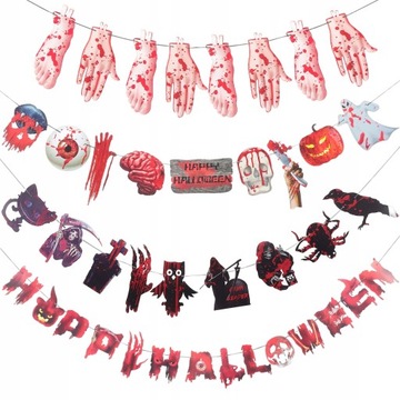 Halloween Backdrops Zawieszka Body Baner 4 szt