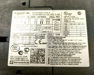 Автоматический выключатель GV3P40 от Schneider Electric