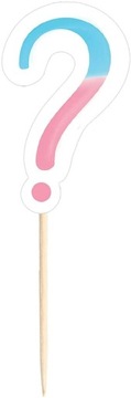 Amscan 400293-55 - 'The Big Gender Reveal' Party Cupcake Picks - 24 Pack