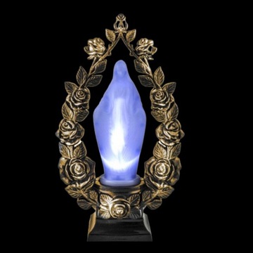 БОЛЬШАЯ СВЕЧА МАРИЯ НА МОГИЛУ РОДИТЕЛЕЙ МОЕГО ПАПА, МАМА, БОЖЬЯ МАТЕРЬ, 36см + БАТАРЕИ