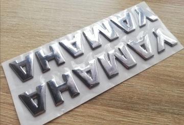 YAMAHA 3D Серебряная надпись 2шт 12см X-CITY YZF R1 R6 Bulldog V-Max