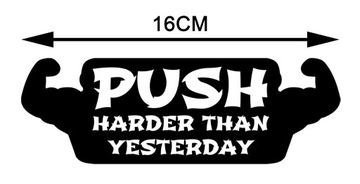 NAKLEJKI na samochód Siłownia Sport Push Harder 16