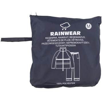 KOMBINEZON PRZECIWDESZCZOWY KURTKA SPODNIE BLACK S