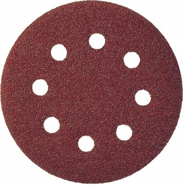50x KRĄŻKI ŚCIERNE PAPIER Z OTWORAMI RZEP 125mm 40