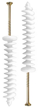 DYBEL KOŁEK ŚLIMAK DO STYROPIANU 120MM WKRĘT 100SZ