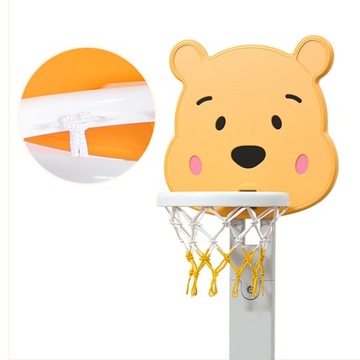 Детский игровой набор 4 в 1 с регулировкой высоты, оранжевый и желтый