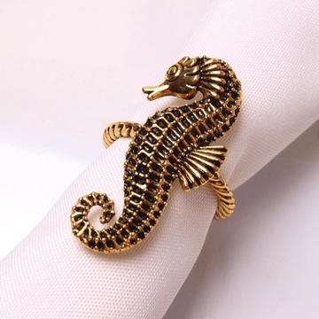 Украшение кольца для салфетки на стол Держатель кольца для салфетки Украшение гиппокампа