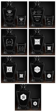 Набор графинов из 4 стаканов для виски с гравировкой Подарок на день рождения папе парню