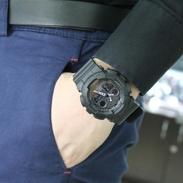 ZEGAREK MĘSKI CASIO G-SHOCK GA-100-1A1ER (zd135a) + GRAWER