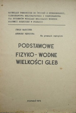 PODSTAWOWE FIZYKO-WODNE WIELKOŚCI GLEB