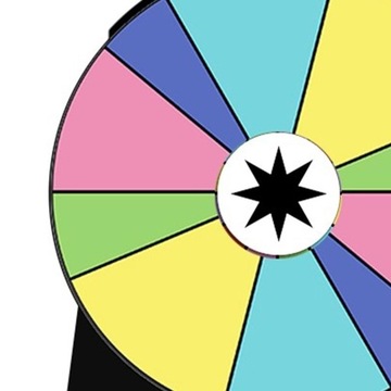 Colored Rotating Wheel Editable with Stand Interactive Game 10 Slots