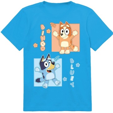 KOSZULKA DZIECIĘCA T-SHIRT DLA DZIECKA BLUEY BLUE 128 PREZENT JAKOŚĆ
