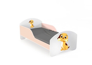 Детская кровать LEO2 160х80 бело-розовый