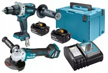 MAKITA Zestaw COMBO DLX2255TJ 18V DDF481 + DGA513 2x5Ah MAKPAC