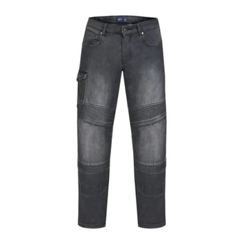 MĘSKIE SPODNIE JEANSY MOTOCYKLOWE BROGER OHIO TAPERED FIT WASHED GREY 33/34