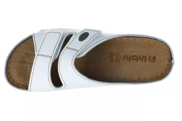 ТАПОЧКИ ЖЕНСКИЕ INBLU 06-08 КОЖАНАЯ СТЕЛКА БЕЛАЯ МЕДИЦИНСКАЯ САНТЕХНИКА 36