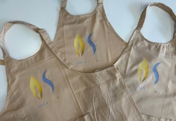 FARTUCH Z LOGIEM KUCHARSKI KELNERSKI FARTUCH GASTRONOMICZNY Z NADRUKIEM