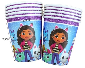 Набор GABI'S CAT HOUSE, ТАРЕЛКИ+КРУЖКИ+СОЛОМОЧКИ, именинники котов, 30 шт.