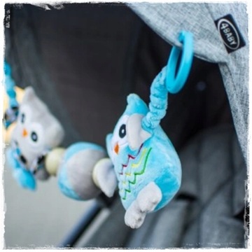 4BABY Игрушка-погремушка на голову для коляски OWL