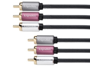 Кабель 3x штекер RCA - 3x штекер RCA 3м Kruger&Matz