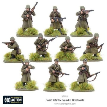 BOLT ACTION Polish Infantry Squad in greatcoats
