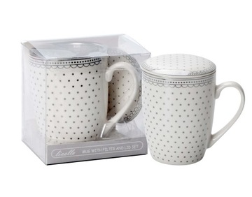 Kubek z sitkiem zaparzacz do herbaty porcelanowy 350 ml livello cr3-52
