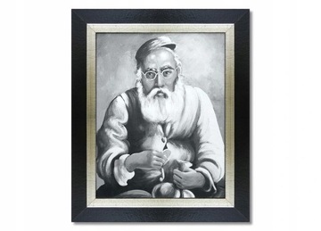 PORTRET ŻYDA Z PIENIĄŻKIEM ŻYD NA SZCZĘŚCIE OBRAZ