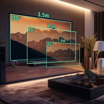 ПРОЕКТОР ДЛЯ Android TV ПОРТАТИВНЫЙ SMART WiFi FULLHD МУЛЬТИМЕДИЙНЫЙ ЧЕХОЛ