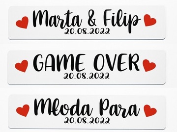 Декоративные свадебные таблички по индивидуальному заказу, 2 шт.