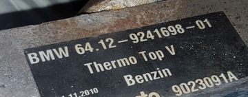 BMW F10 F11 WEBASTO СТОЯНОЧНЫЙ ОБОГРЕВАТЕЛЬ 9241698