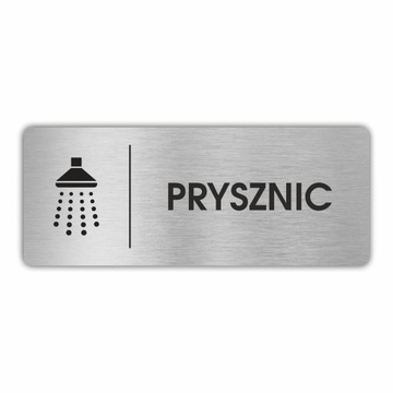 Tabliczka piktogram PRYSZNIC 20x8 cm