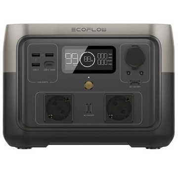 ECOFLOW RIVER 2 MAX stacja zasilania 512Wh, 6kg, Wi-Fi, BT, 5 LAT GWAR.