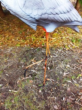 Декоративная садовая фигура: БОЛЬШАЯ ЦАПЛЯ С РЫБКОЙ (В: 96 см)