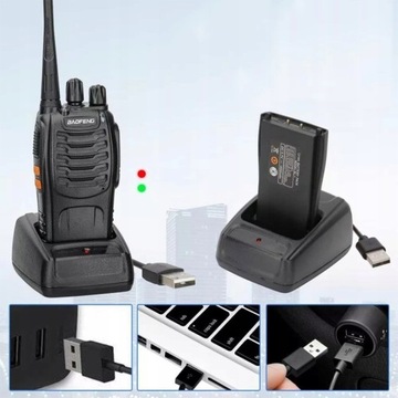 KRÓTKOFALÓWKA 4x WALKIE TALKIE BAOFENG BF-88E PMR DUŻY ZASIĘG RADIOTELEFON