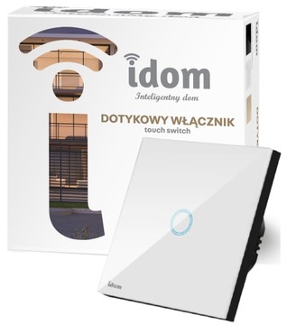DOTYKOWY WŁĄCZNIK ŚWIATŁA SZKLANY IDOM POJEDYNCZY