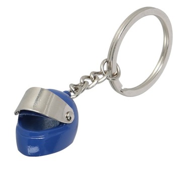 Brelok hełm motocykl kask metal Breloczek do kluczy Kask niebieski