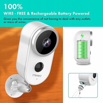 ITSHINY IP камера для наружного наблюдения, Wi-Fi, HD 1080p
