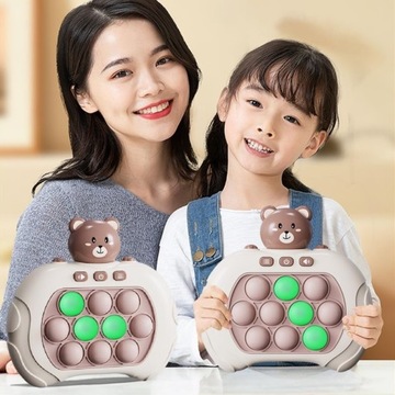 Антистрессовая аркадная игра pop it popit консоль push панда мишка