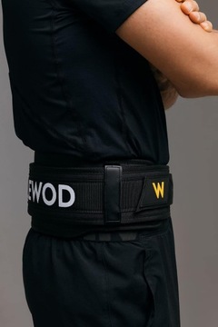 Pas lędźwiowy treningowy czarny rozmiar L na siłownię do pracy