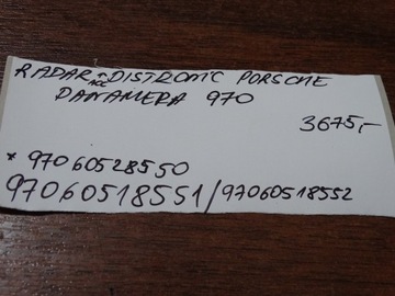 IDEÁLNÍ RADAR ACC DISTRONIC PORSCHE PANAMERA 970 1