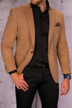 Modna marynarka męska camel rozm. 58 XXL