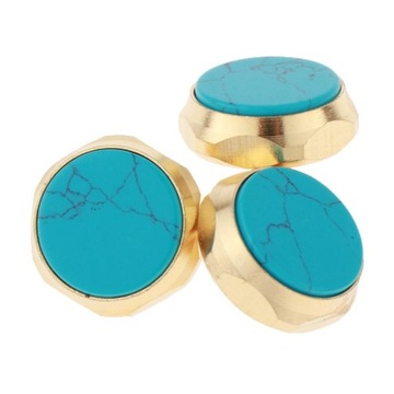 3x кнопки для труб из сплава, инкрустация, детали духовых инструментов «сделай сам», синие