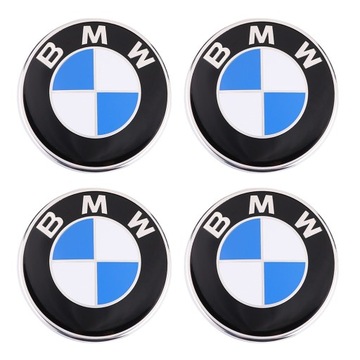 4Szt.EMBLEMAT LOGO NALEPKA NAKLEJKA BMW 70 Mm
