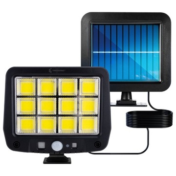 Галогенная светодиодная солнечная лампа с кабелем датчика движения и сумерек длиной 5 м